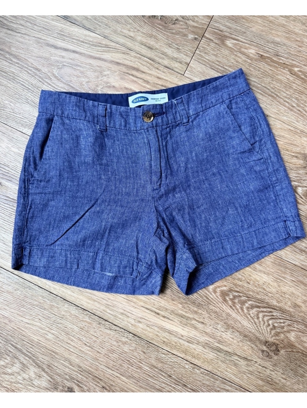 Old Navy Linen Blend Blue Shorts Size 2 Everyday